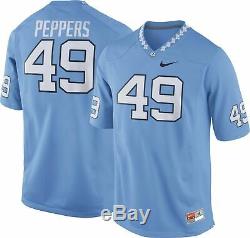 Nike Julius Peppers # 49 UNC Tar Heels Blue Vintage Football Jersey M L XL Mens