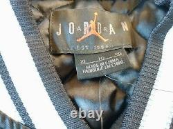 Nike Men's Jordan UNC Tarheels Black Satin Bomber Jacket XL BV3927-010 NWT