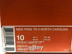 Nike Men's Sz 10 UNC North Carolina Tar Heels Free TR 8 College AR0407-400