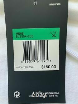 Nike Mens Air Jordan X UNC Tar Heels NRG hoodie white Blue Size XL BV3954-100