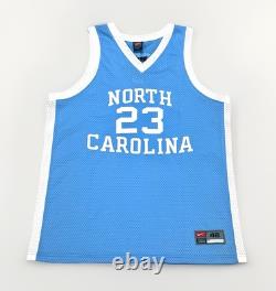 Nike Michael Jordan #23 UNC Tar Heels Authentic Blue Jersey Vintage Size 46 New