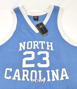 Nike Michael Jordan #23 UNC Tar Heels Authentic Blue Jersey Vintage Size 46 New