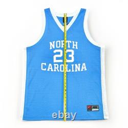 Nike Michael Jordan #23 UNC Tar Heels Authentic Blue Jersey Vintage Size 46 New