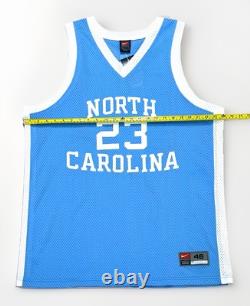 Nike Michael Jordan #23 UNC Tar Heels Authentic Blue Jersey Vintage Size 46 New