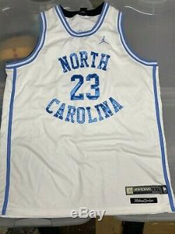 Nike Michael Jordan North Carolina Authentic White Jersey Sz XXL UNC Tarheels