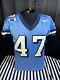 Nike Ncaa Unc Tarheels #47 Acc Light Blue Game Worn Player Jersey Sz. 48