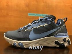 Nike React Element 55 UNC North Carolina Tarheels Mens Size 11.5 Navy CK4852-400