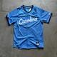 Nike Unc Carolina Tar Heels Full Button Baseball Jersey Blank Blue Men's Medium