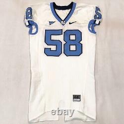 Nike UNC North Carolina Tar Heels #58 NCAA Football Game Jersey Sz 44 White USA
