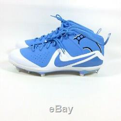 Nike Zoom Trout 4 North Carolina UNC PE Metal Baseball Cleats Tar Heels Size 14