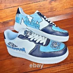 North Carolina Tar Heels AF1 UNC Custom Shoes Sneakers NCAA Sz 9/9.5