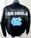 North Carolina Tar Heels Men Large Embroidered Full Zip All Leather Jacket Unc 2