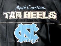 North Carolina Tar Heels Men Large Embroidered Full Zip All Leather Jacket UNC 3