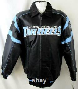 North Carolina Tar Heels Men Medium Full Zip TAR HEELS All Leather Jacket UNC 5