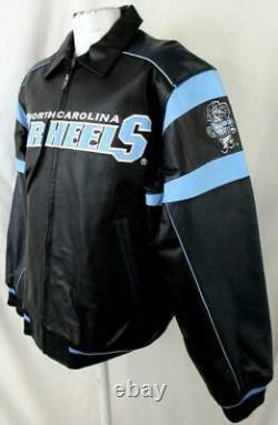 North Carolina Tar Heels Men Medium Full Zip TAR HEELS All Leather Jacket UNC 5