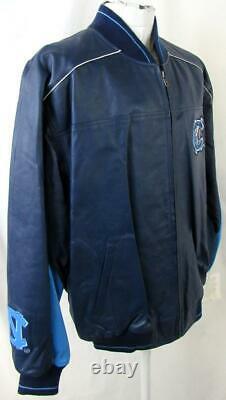 North Carolina Tar Heels Men Medium or Large Full Zip All Leather Jacket UNC 4