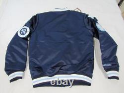 North Carolina Tar Heels Mens Sizes Mitchell & Ness Heavy Satin Snap Jacket $175