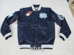 North Carolina Tar Heels Mens Sizes Mitchell & Ness Heavy Satin Snap Jacket $175