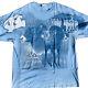 North Carolina Tar Heels Rare Vintage All Over Print Shirt Mens 2xl Blue Unc