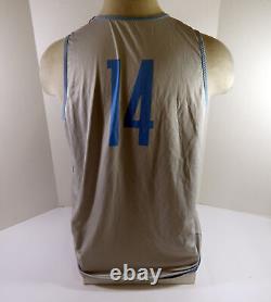 North Carolina Tar Heels UNC #14 Game Used Blue White Practice Jersey L 619