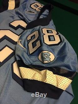 North Carolina Tar Heels UNC Game Worn BLUE Football Jersey #28 Size 48 NIKE