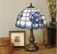 North Carolina Tar Heels Unc Tiffany-style Vintage Blue White Stained Glass Lamp