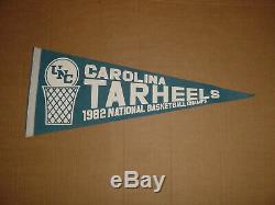 North Carolina Tarheels 1982 National Basketball Champs Pennant Vtg Unc Rare