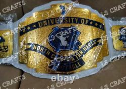 North Carolina Tarheels National Championship Belt Adult Size 2mm Brass