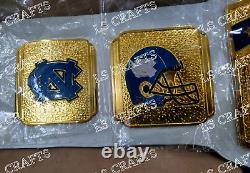 North Carolina Tarheels National Championship Belt Adult Size 2mm Brass