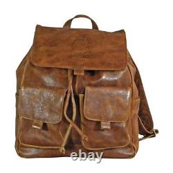 North Carolina Tarheels UNC Leather Rucksack Tan Westbridge Backpack