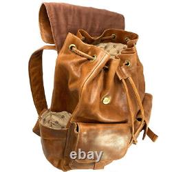 North Carolina Tarheels UNC Leather Rucksack Tan Westbridge Backpack