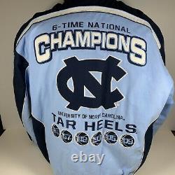 North Carolina UNC Tar Heels 6-Time National Basketball Champions Jacket NEW XL
