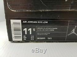 OG 2002 Air Jordan XVII (17) Low White Carolina 303891141 Sz 11.5 UNC tarheels