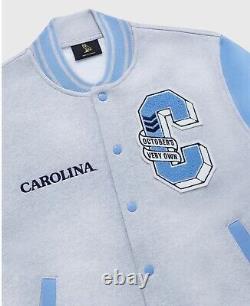 October's Very Own North Carolina Varsity Jacket Size Large Gray UNC 2XL