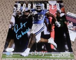 Omarion Hampton Signed Born & Bred Magazine Jsa Unc Football Autograph Tar Heels