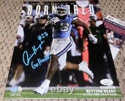 Omarion Hampton Signed Born & Bred Magazine Jsa Unc Football Autograph Tar Heels
