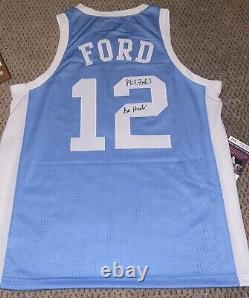 Phil Ford Signed Unc Jersey Autograph Basketball Jsa North Carolina Tar Heels XL