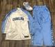 Rare! Nike Air Jordan Unc Tar Heels Basketball Vintage Carolina Warm Up Suit