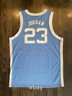 RARE Nike Authentic MICHAEL JORDAN #23 UNC North Carolina Tar Heels Jersey 46 L