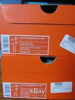 RARE UNC Nike Alpha Huarache Elite 2 PE Carolina Tar Heels 9.5 AV2470 403 Cleats