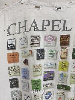 RARE VTG Chapel Hill UNC Night Lights Bars Hillsborough Tar Heels T-Shirt XL