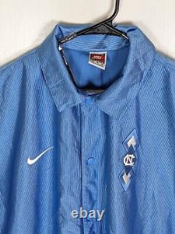RARE Vintage 90s Nike Team Sports UNC Shooting Snap Jacket Satin XL Tarheels MJ