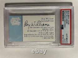 ROY WILLIAMS autograph NORTH CAROLINA TAR HEELS UNC business card signed PSA/DNA