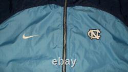 Rare 1980s UNC NIKE TEAM ZIPPER JACKET Windbreaker 3XL NORTH CAROLINA TARHEELS