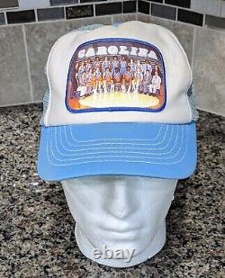 Rare Vintage 1976 UNC Tarheels Team Photo Nylon Mesh Back College Trucker Hat