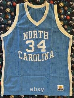 Rare Vintage Sand Knit UNC North Carolina Tar Heels J. R. Reid Basketball Jersey