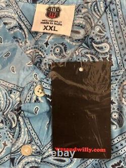 Rare Wes & Willy Men's Unc North Carolina Tar Heel Paisley XXL Button Down Shirt