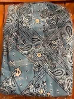 Rare Wes & Willy Men's Unc North Carolina Tar Heel Paisley XXL Button Down Shirt