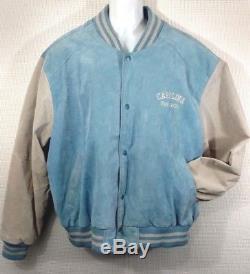 Red Oak Sportswear Carolina Tar Heels Suede Varsity Jacket Sz XL Coat Bomber UNC