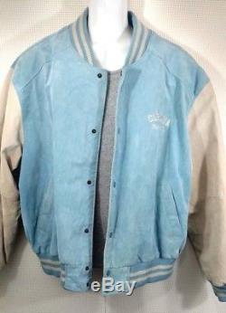 Red Oak Sportswear Carolina Tar Heels Suede Varsity Jacket Sz XL Coat Bomber UNC